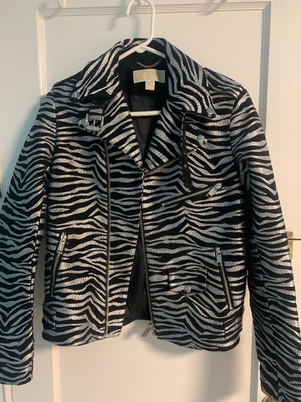 Michael kors zebra moto jacket